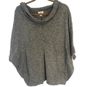 old navy 3/4 sleeve shirt sheer gray flowing large armpit to armpit 22" READ